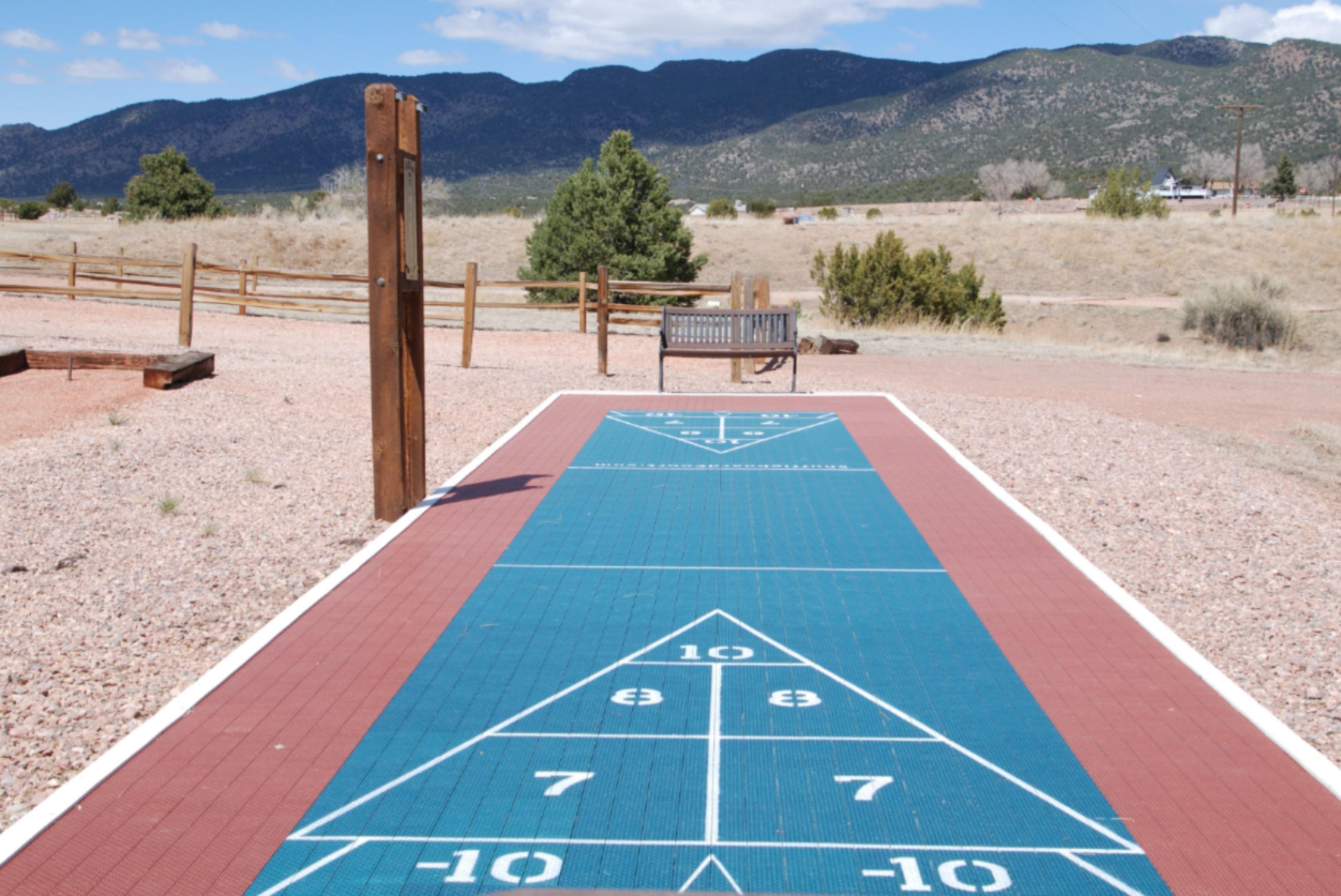Shuffleboard court at Royal View RV Park